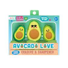 Avocado Love Erasers and Sharpener