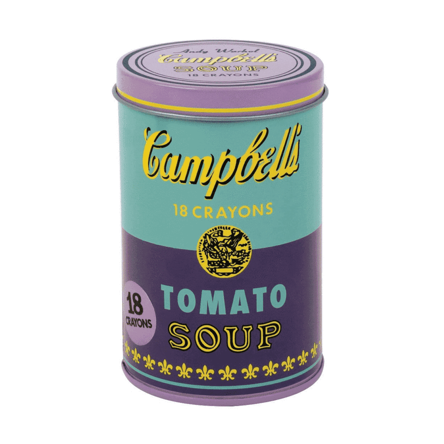 Andy Warhol Soup Crayons Purple