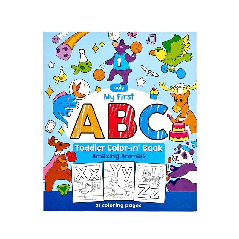 ABC: Amazing Animals Toddler Color-In