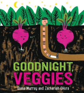 Illustrated book cover with beets and earthworm.