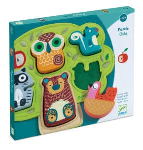 Animal-themed puzzle toy for toddlers.