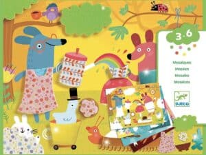 Colorful mosaic puzzle for children ages 3-6.