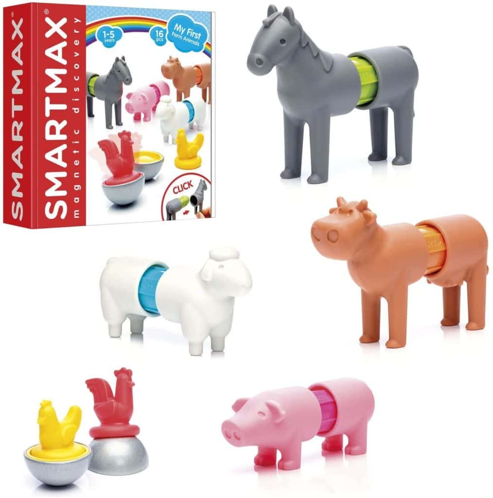 SmartMax magnetic farm animals toy set for kids.
