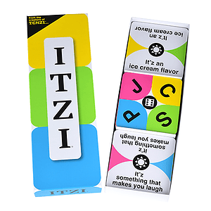 ITZI game with colorful cards and instructions