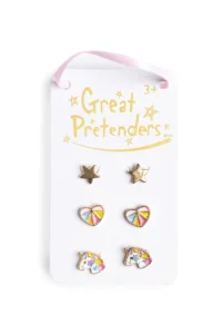 Great Pretenders earrings: stars, hearts, unicorns for kids