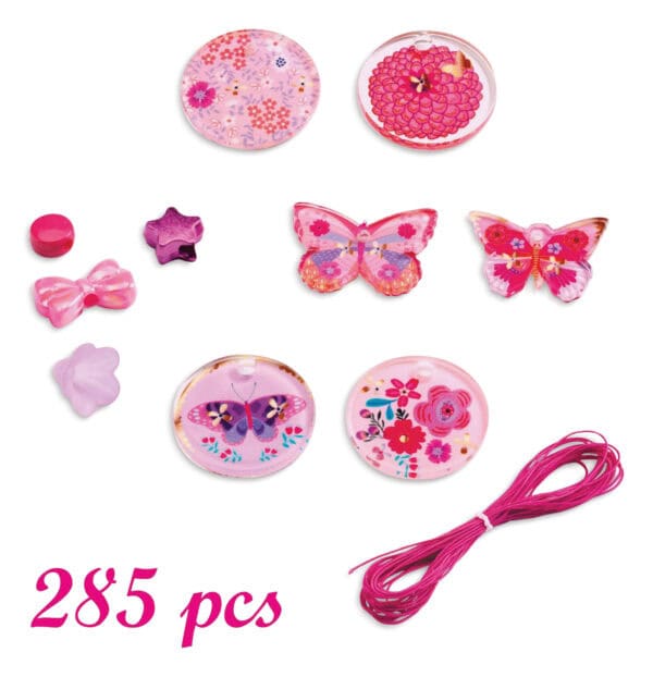 Colorful jewelry craft kit with 285 pieces