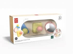 Montessori mirror shape puzzle in packaging