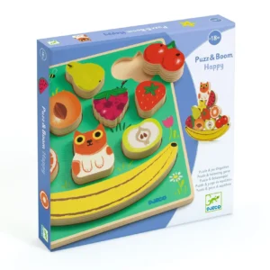 Colorful fruit-themed puzzle for children 18 months+