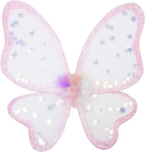 Sparkly butterfly wings with stars for costumes