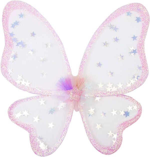 Sparkly butterfly wings with stars for costumes