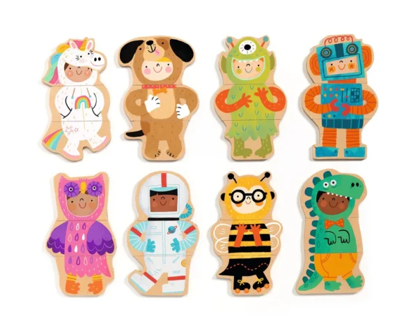 Colorful magnetic dress-up toys for kids.