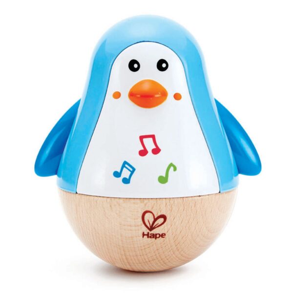Hape musical penguin toy with colorful notes