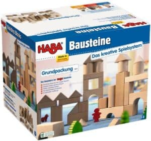 HABA wooden building blocks set for creative play