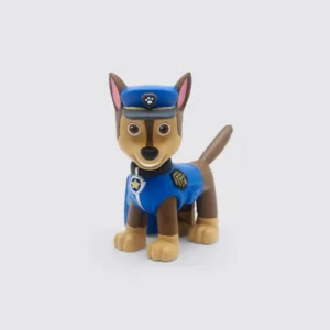 Toy police dog figurine in blue uniform
