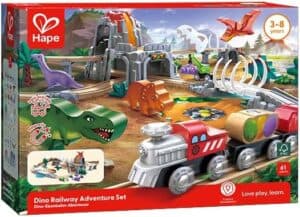Dinosaur train toy set for children ages 3-8.