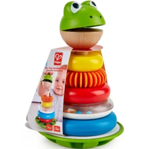 Colorful frog stacking toy for babies age 12 months+
