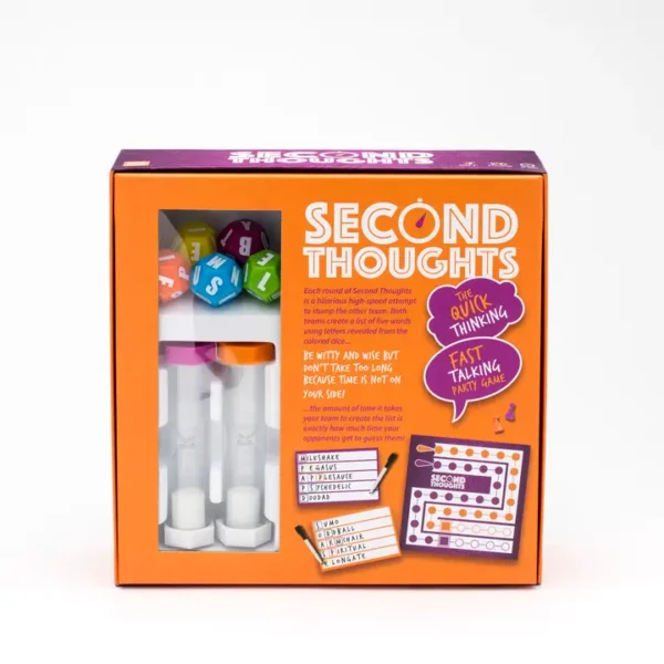 Second Thoughts fast-paced word game box