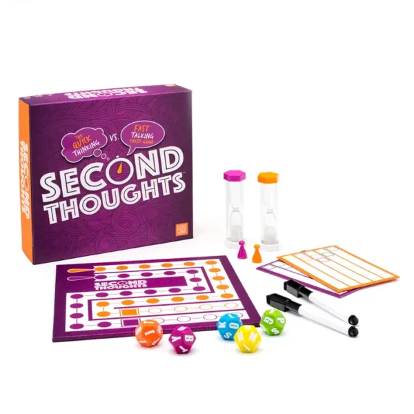 Second Thoughts board game with accessories.