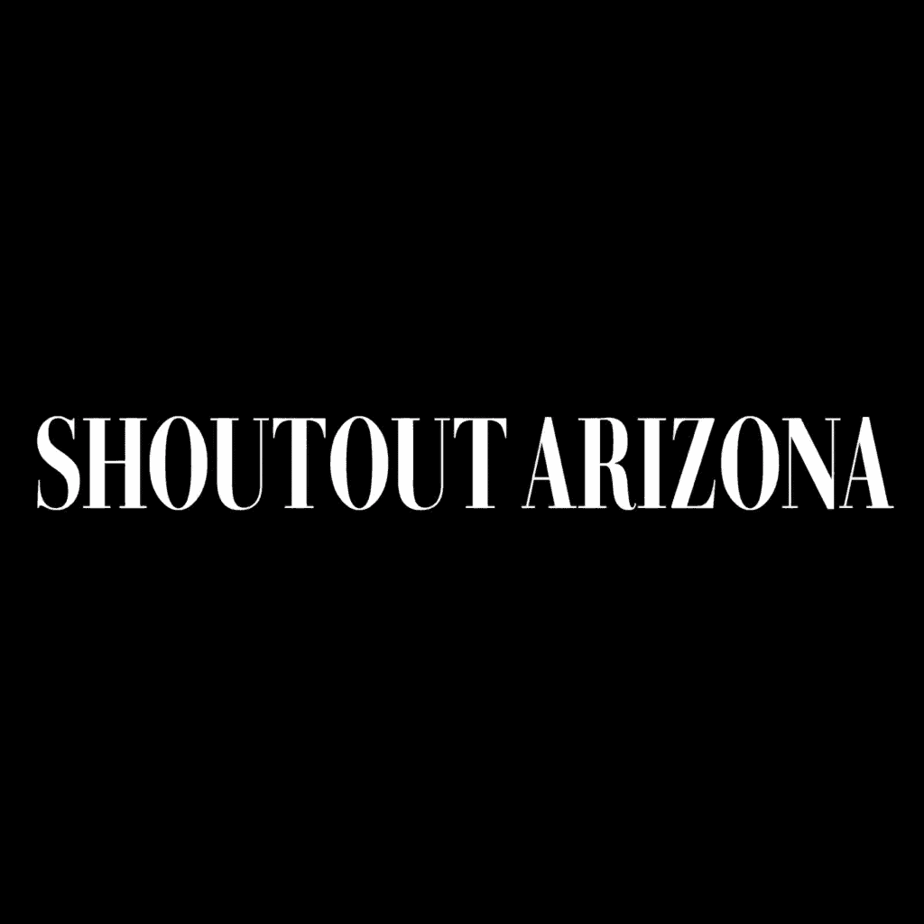 Shoutout Arizona logo on black background