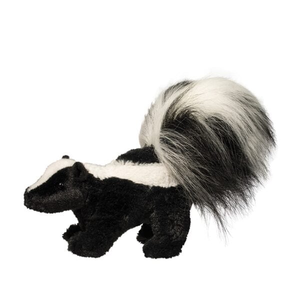 Stuffed skunk plush toy with fluffy tail