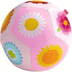 Colorful flower-patterned pink ball for children