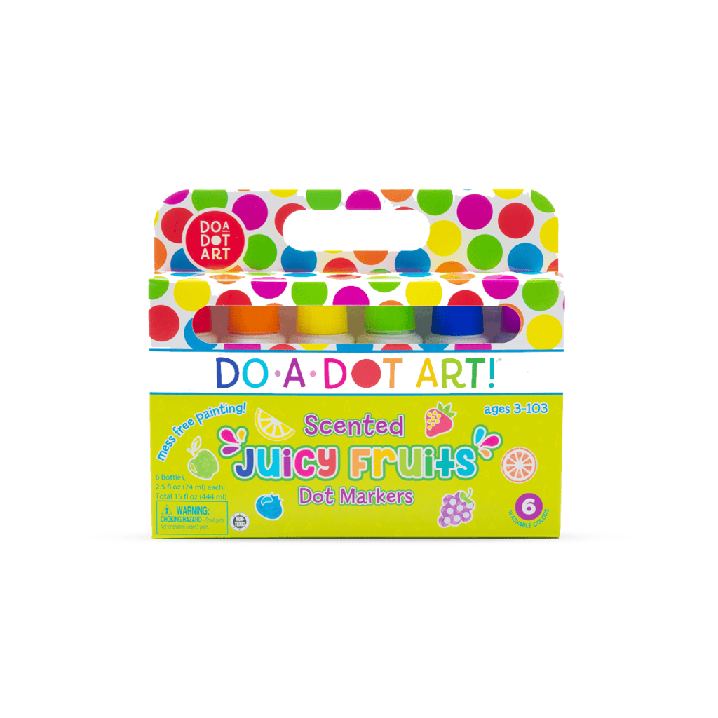 Juicy Fruits scented dot markers for ages 3-103.