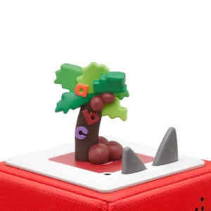 Toy tree with ABC letters on red box.