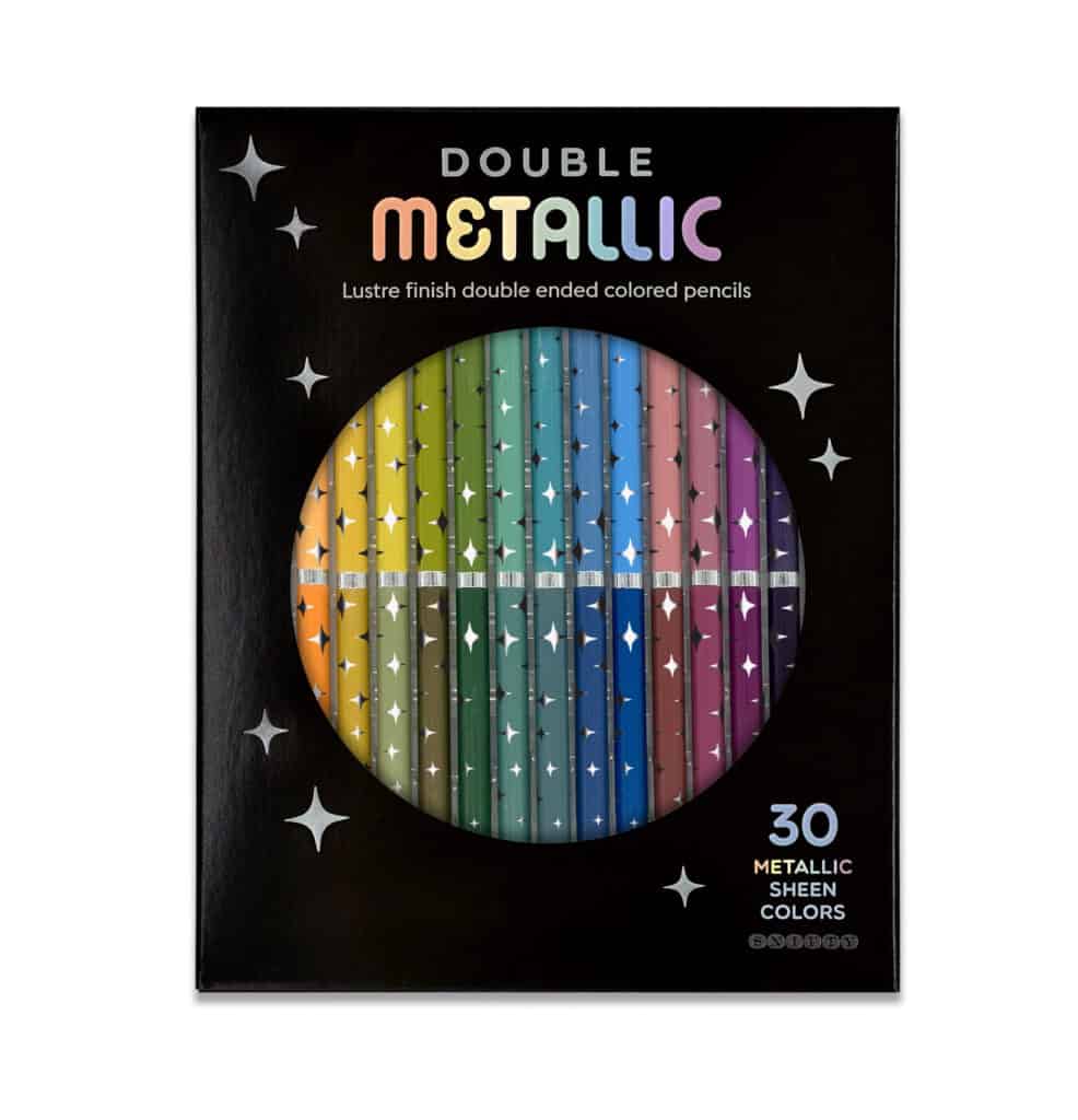 Box of 30 metallic colored pencils