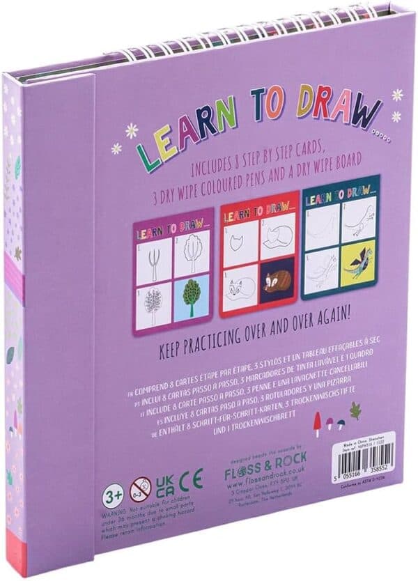 Learn to Draw kit with step-by-step cards.