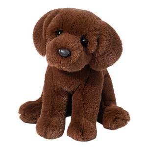 Cute brown dog plush toy