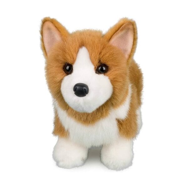 Corgi plush toy with fluffy fur