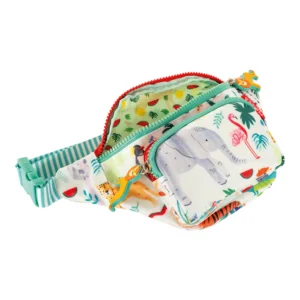 Colorful animal-themed fanny pack for children