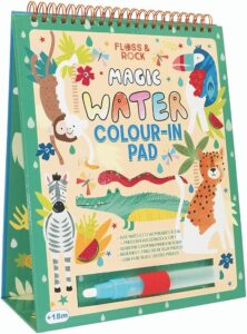 Magic water color-in pad with animal illustrations.