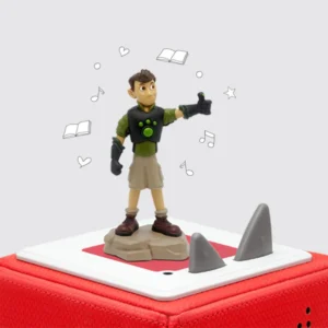 Action figure on red speaker block