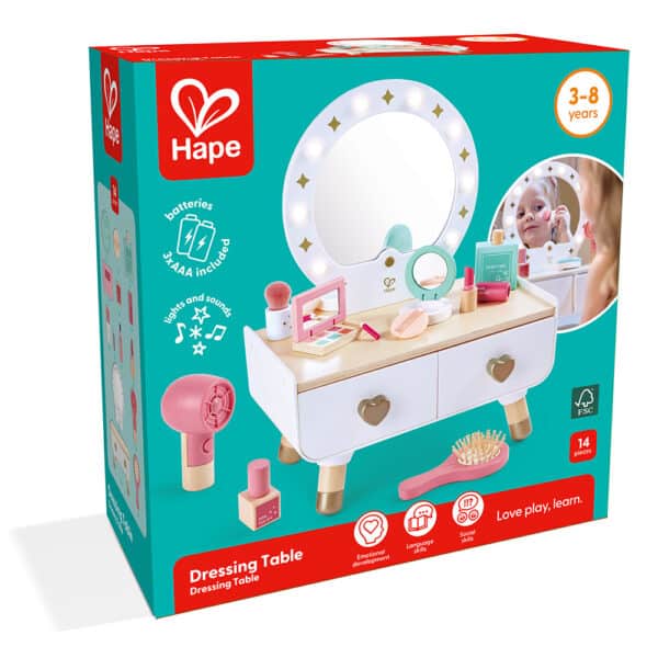 Toy dressing table set for kids, ages 3-8.