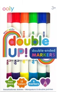 Colorful double-ended washable markers for kids
