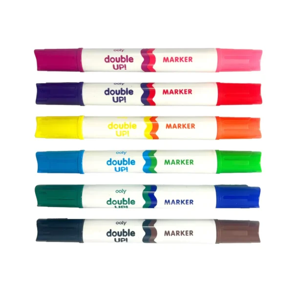 Set of colorful double-ended markers.
