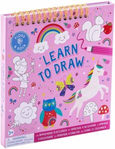 Learn to Draw book with colorful illustrations for kids.