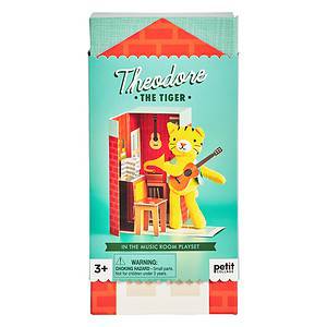 Theodore the Tiger playset with guitar and stool.