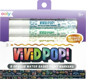 Vivid Pop metallic paint markers packaging.