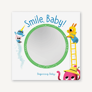 Smile, Baby book cover with animals.