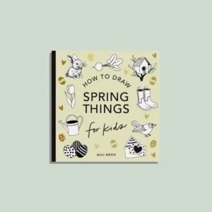 Children's drawing book: how to draw spring items.