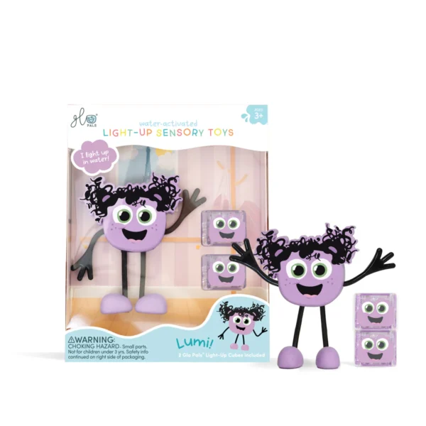 Purple light-up sensory toy with packaging