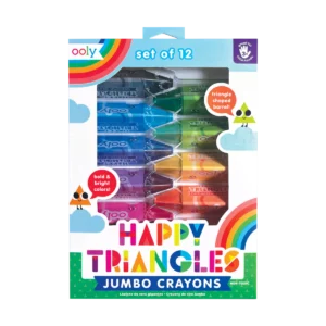 Set of 12 colorful jumbo crayons