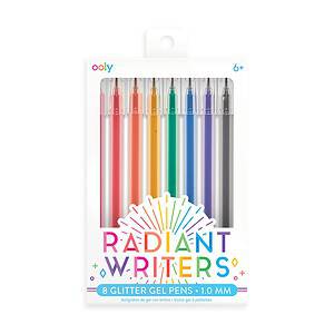 Radiant Writers glitter gel pens, set of 8