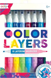 Color layering markers set for creative projects.