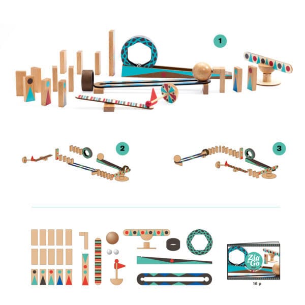 Zig & Go domino rally toy set