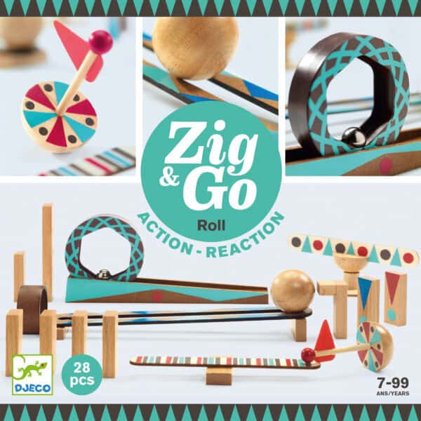 Zig & Go action-reaction toy set for all ages.