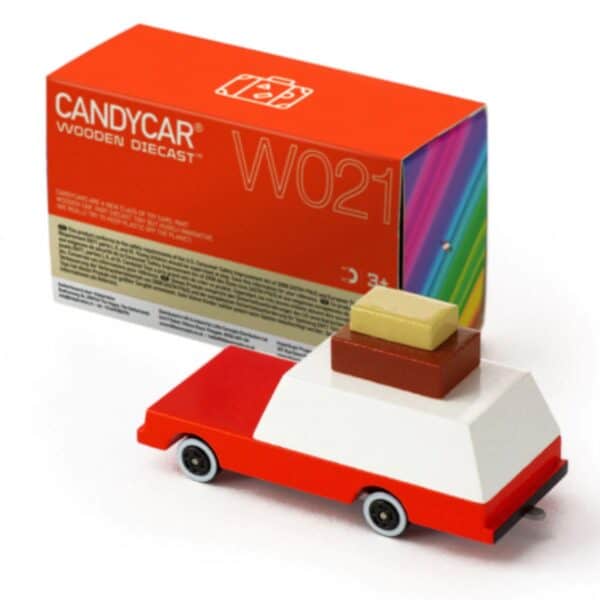 Candycar toy car with colorful packaging.
