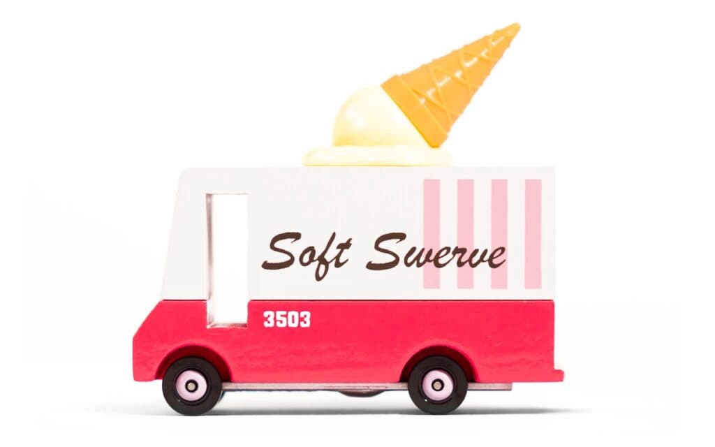 Toy ice cream truck with cone top